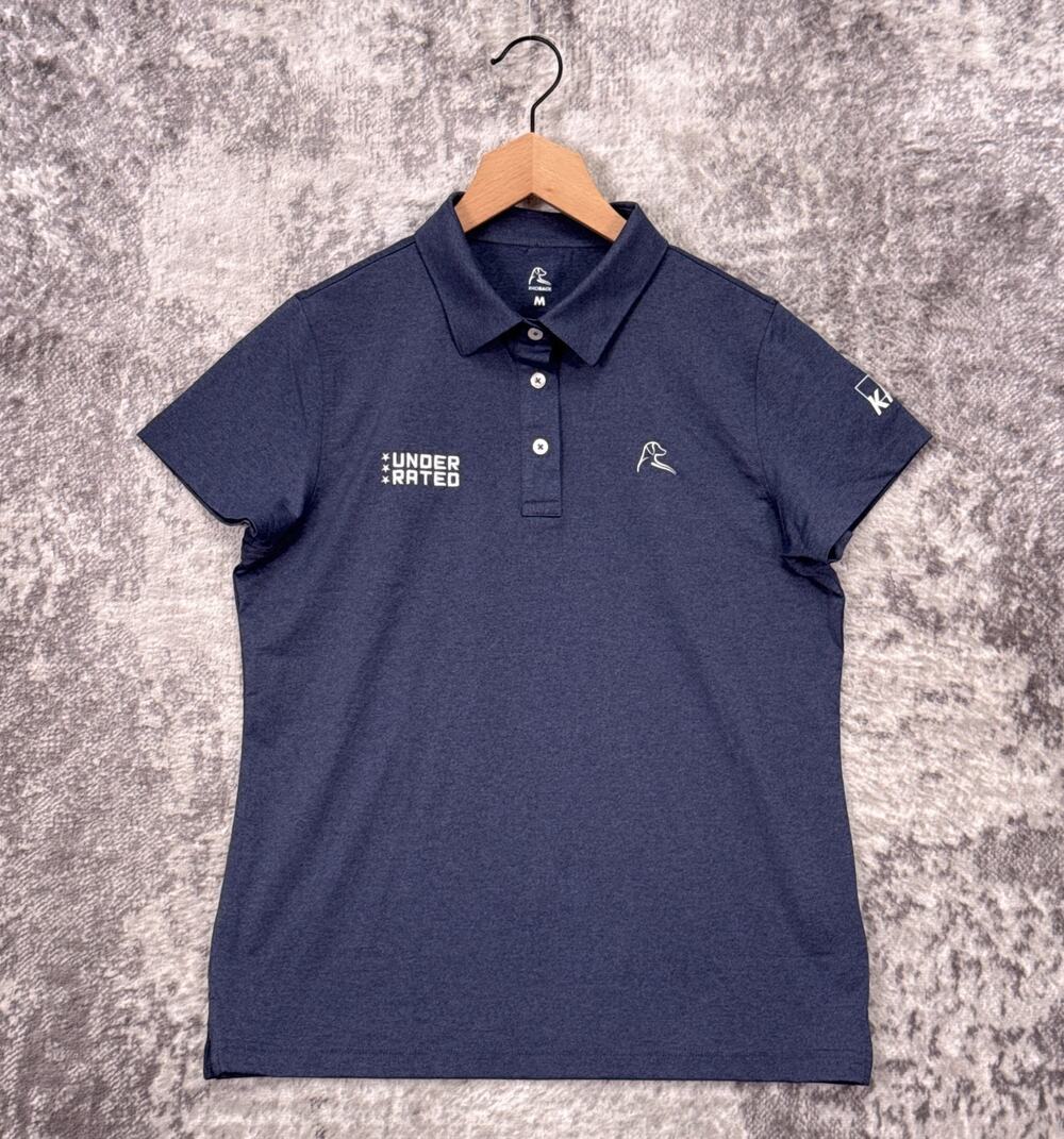 Rhoback Polo Shirt Medium Womens Blue Performance Golf